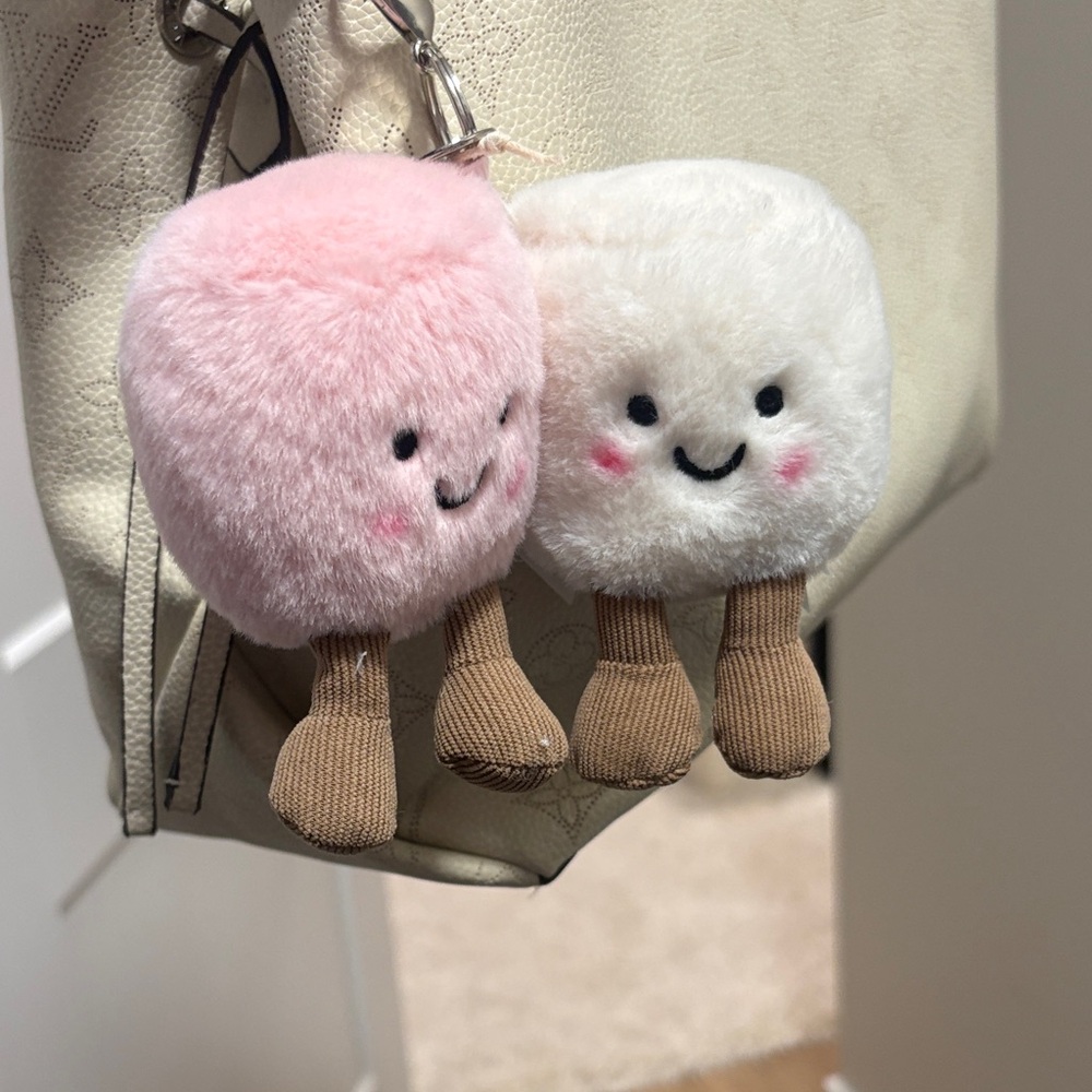 SOLD marshmallow bag charm. Fast ship